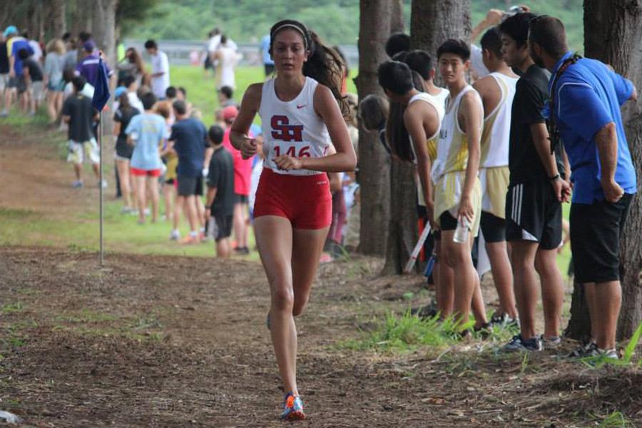 Senior Dakota Grossman finished first in the girls cross country state championship race at the Island School on Kauai. She beat her closest competitor by over 35 seconds.