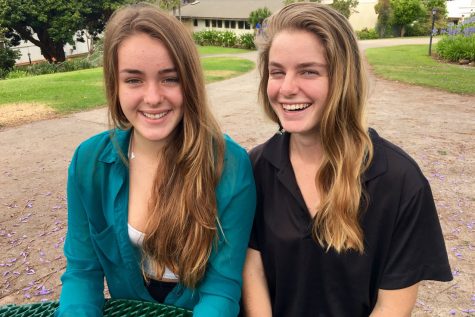 Freshman Malia Jost and senior Heather Kelsey are often mistaken for one another while strolling through the hallways.